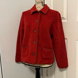Women's Red Wool Jacket
